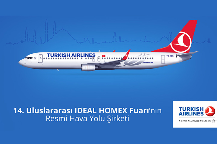 14. Uluslararası Ideal Homex Fuarı ziyaretçileri Türk hava yolları ile indirimli uçacak
