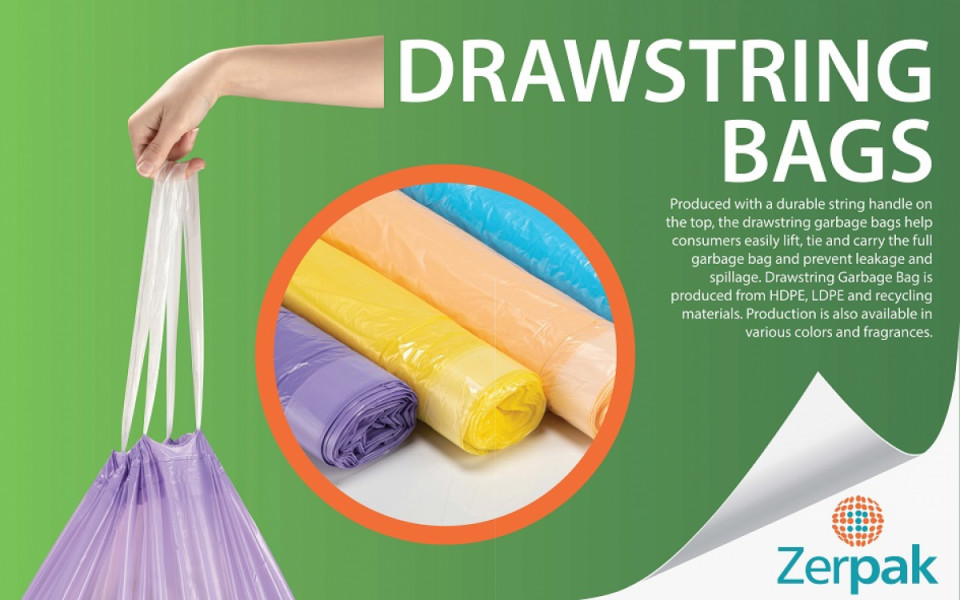Drawstring Garbage Bags - Colored and Perfurmed (optional)