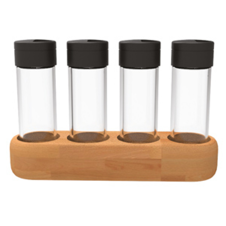 Spice Set with Wooden Rack